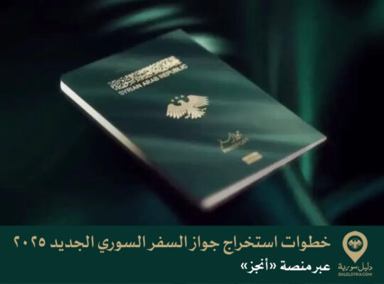 خطوات استخراج جواز السفر السوري الجديد 2025 عبر منصة «أنجز»