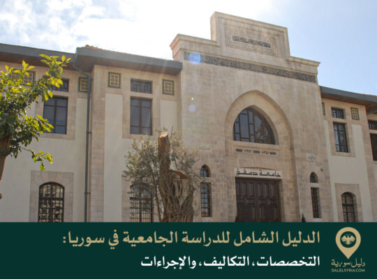 الدليل الشامل للدراسة الجامعية في سورية: التخصصات، التكاليف، والإجراءات