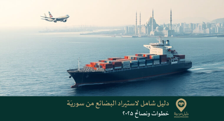 دليل شامل لاستيراد البضائع من سوريَة – خطوات ونصائح 2025