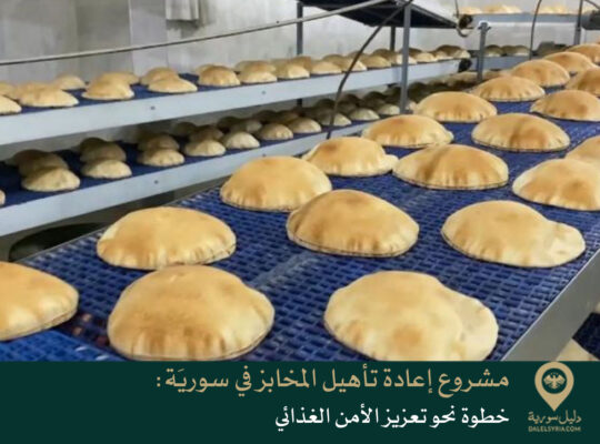 مشروع إعادة تأهيل المخابز في سوريَة: خطوة نحو تعزيز الأمن الغذائي