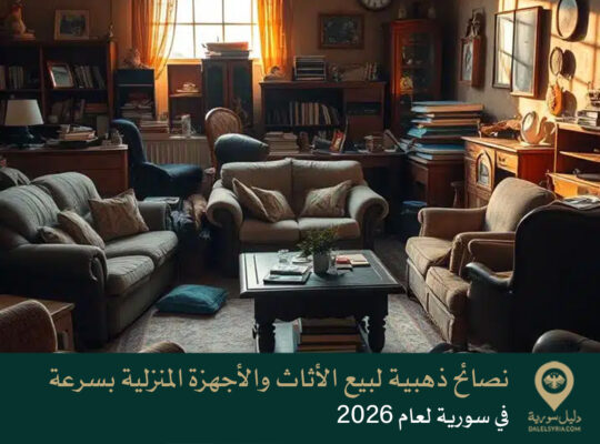 نصائح ذهبية لبيع الأثاث والأجهزة المنزلية بسرعة في سورية لعام 2026